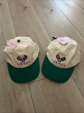 Cream and Green Pickleball Cap - Pair-Frasier Sterling Sport